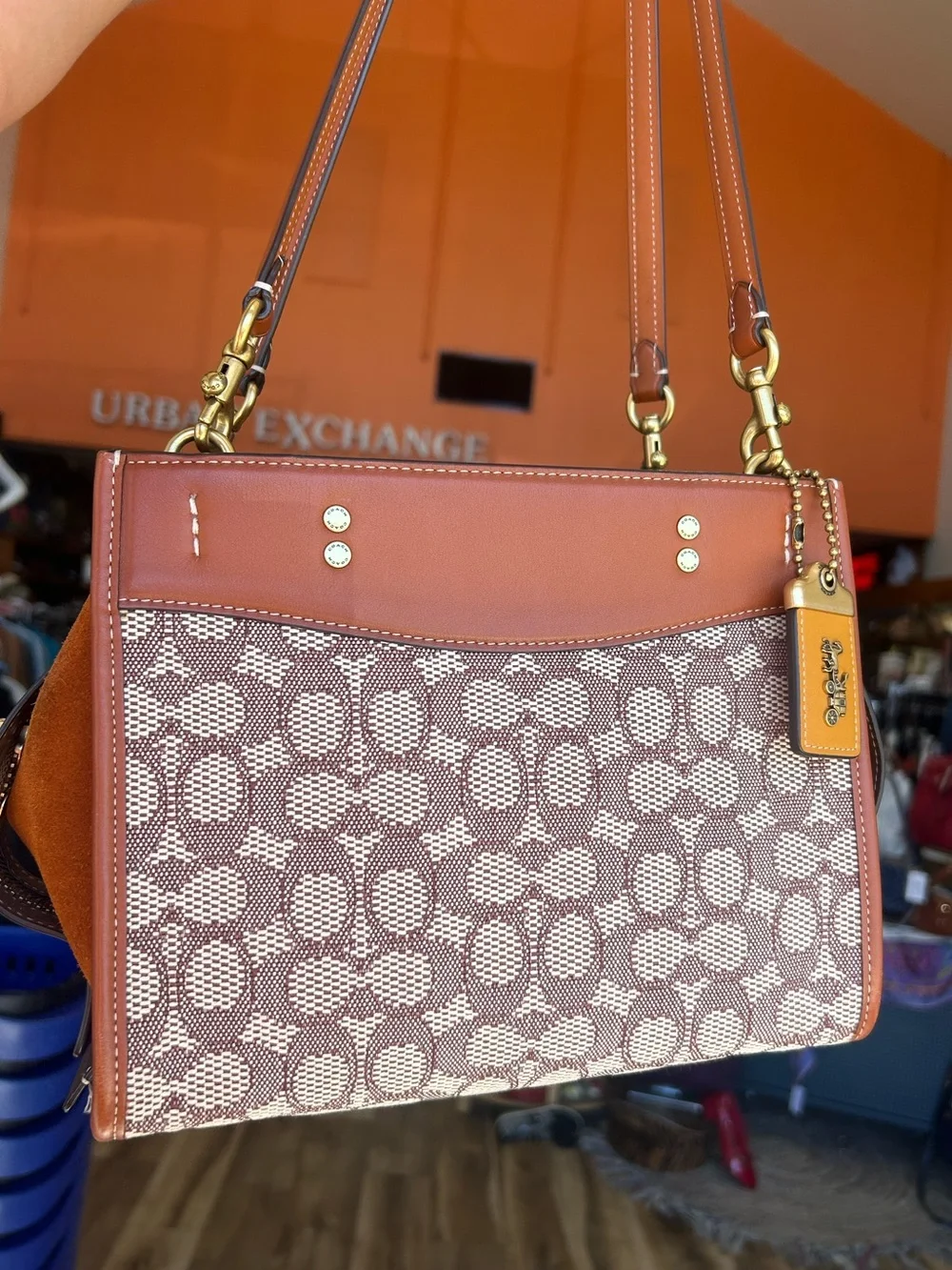 COACH Rogue 25 Signature Jacquard Satchel